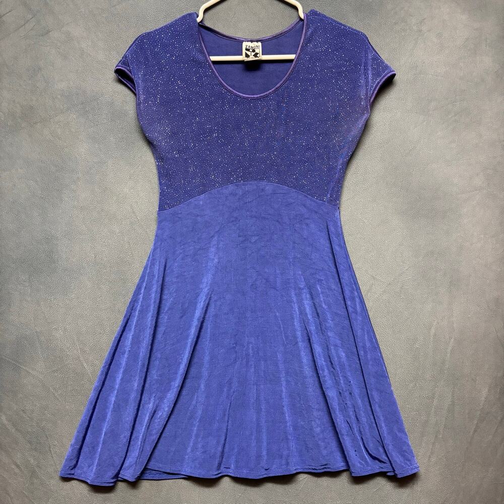 Zanoni By Jalati Y2K Dress Micro Studded Swing Made in USA Dancing W/ the Stars